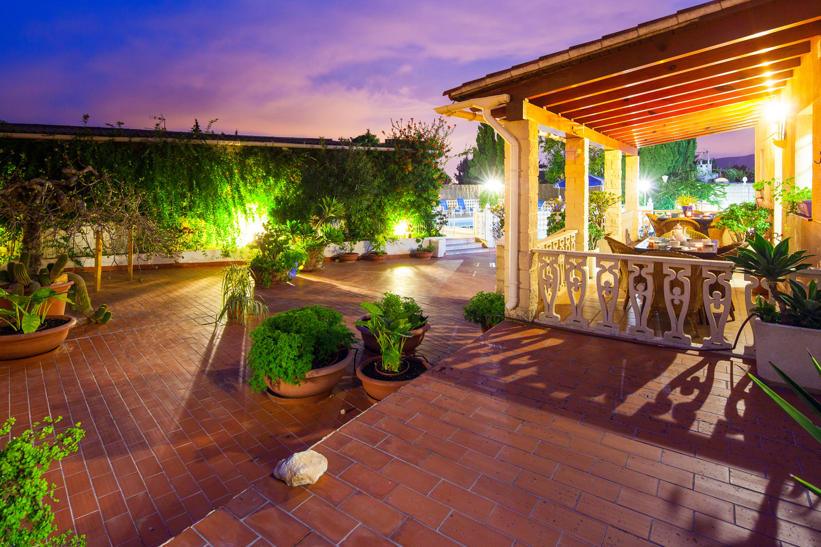 Garden zone of a rental house of Ibiza